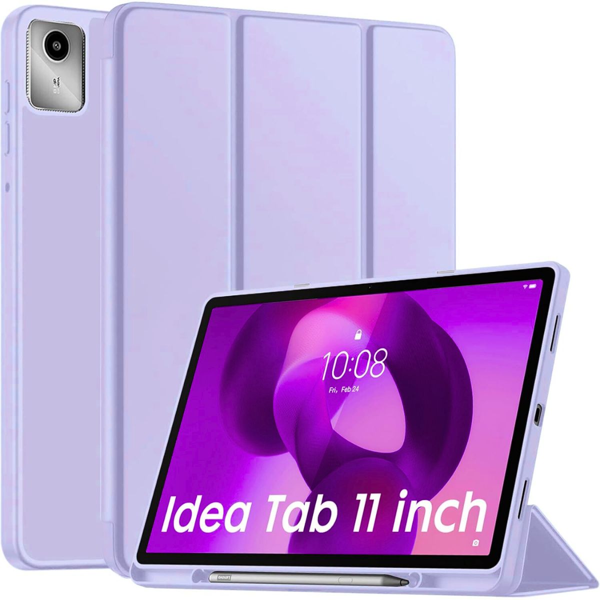 GENERICO - Funda Smart Case Portapencil Para Lenovo Idea Tab 11 - LILA