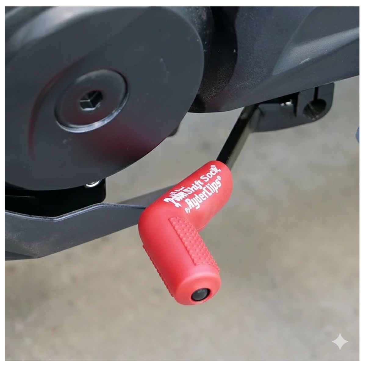 GENERICO - Jebe Protector De Palanca De Cambio Para Moto Color Rojo Antideslizante