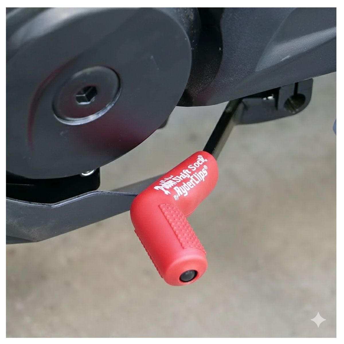 GENERICO - Jebe Protector De Palanca De Cambio Para Moto Color Rojo Antideslizante