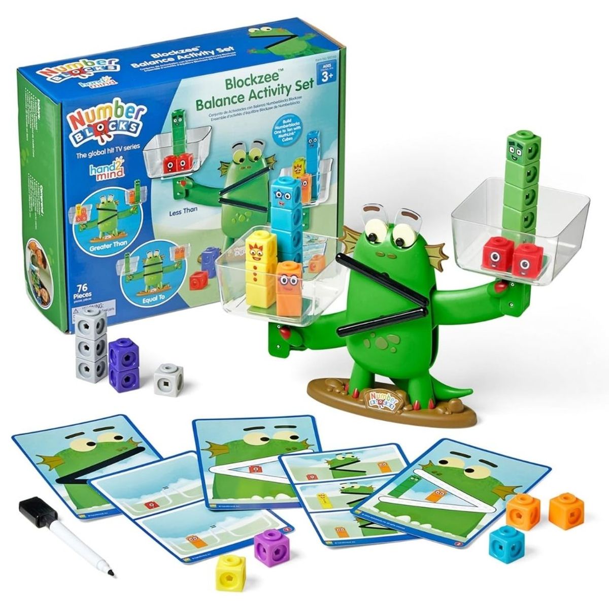 LEARNING - Set Balanza Number Blocks Blockzee para Aprender a Contar Juguete Educativo