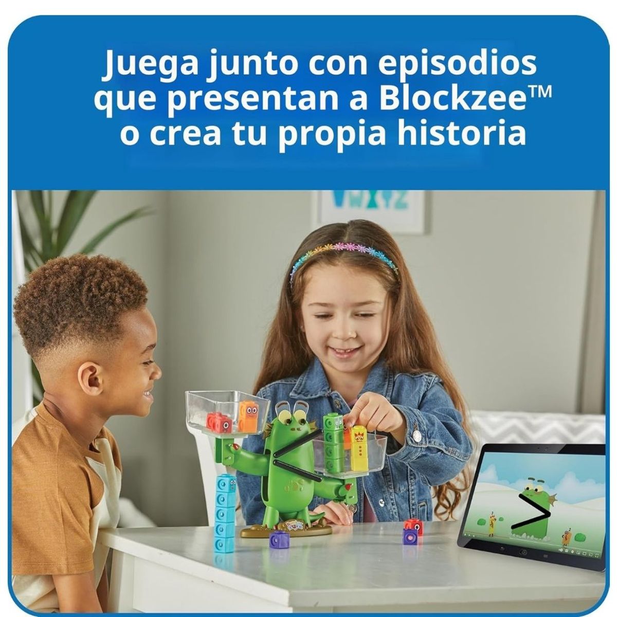 LEARNING - Set Balanza Number Blocks Blockzee para Aprender a Contar Juguete Educativo