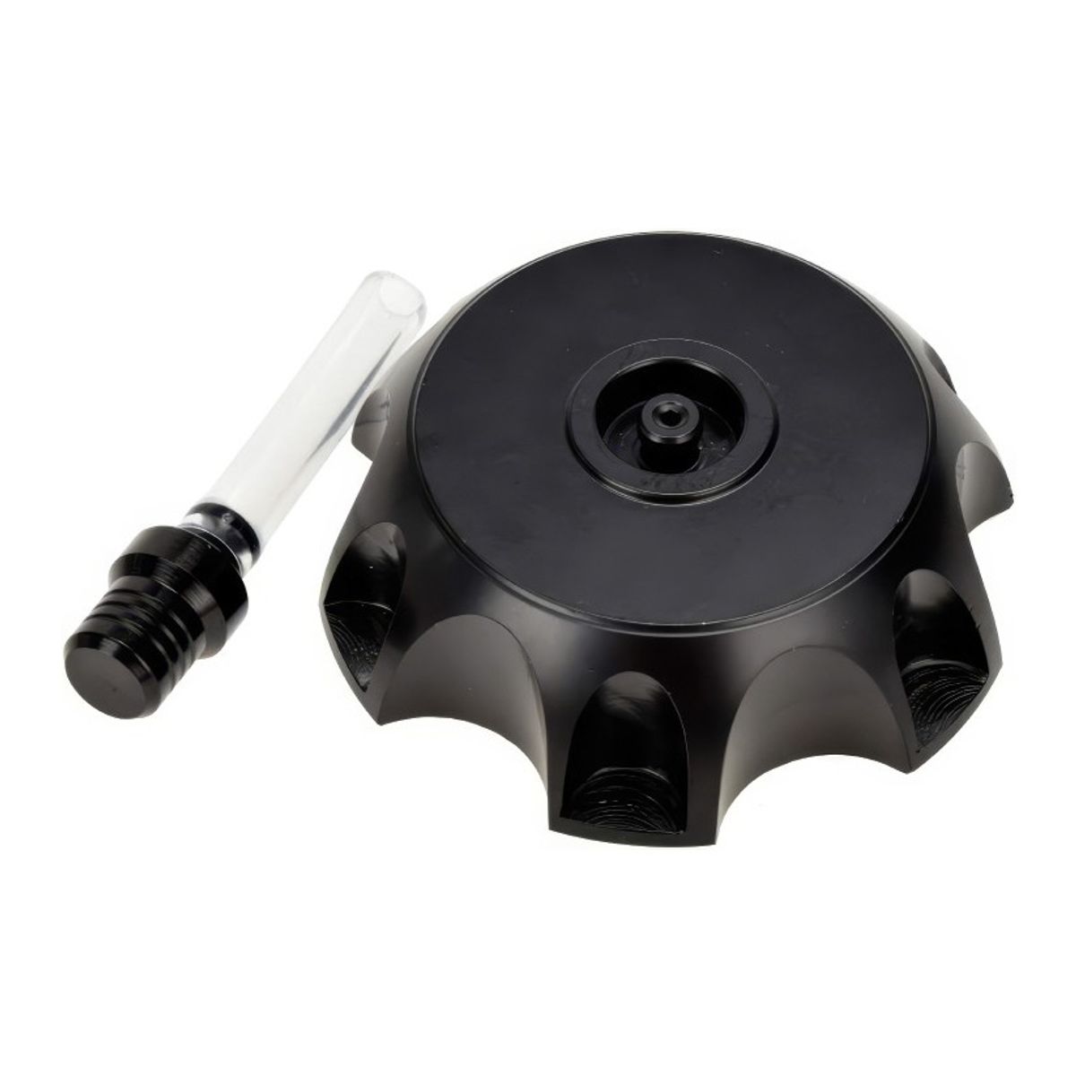 GENERICO - Tapa De Aluminio Para Tanque De Motocicleta Color Negro Con Válvula De Respiración