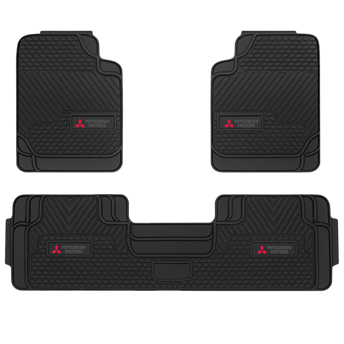 GENERICO - Pisos De Goma Antideslizante Para Automóvil Diseño Resistente y Duradero Con Logo 3pcs