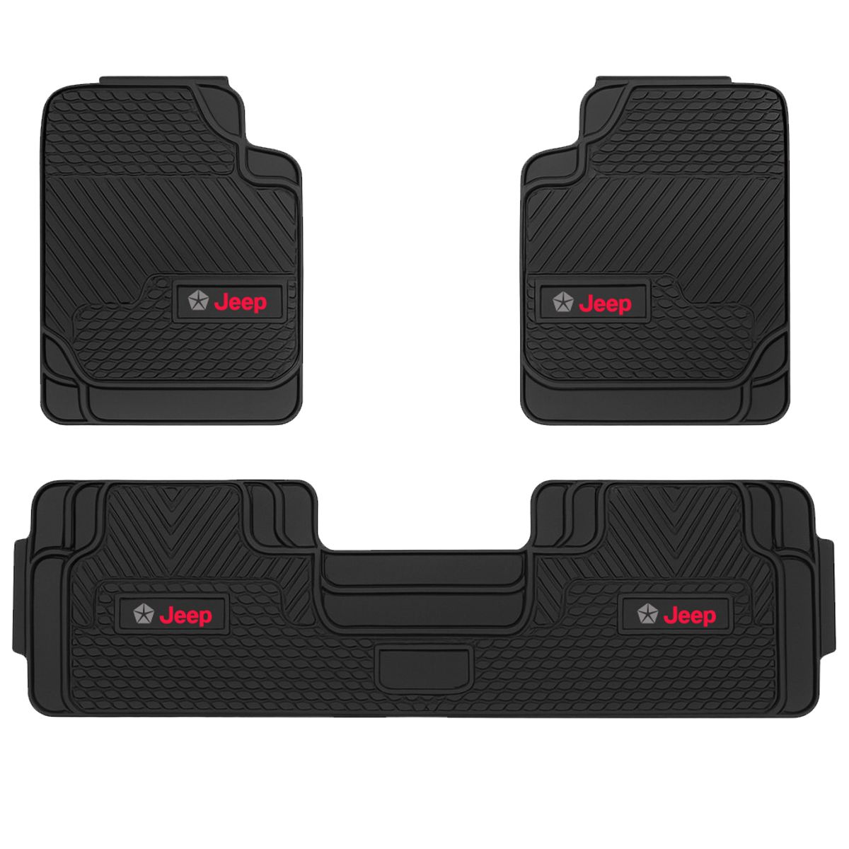 GENERICO - Pisos De Goma Antideslizante Para Automóvil Diseño Resistente y Duradero Con Logo 3pcs