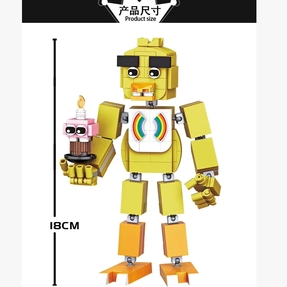 GENERICO - MOC película clásica FNAF muñeca FNAF cinco noches pesadilla Chica Foxy Golden Bonnie Bear