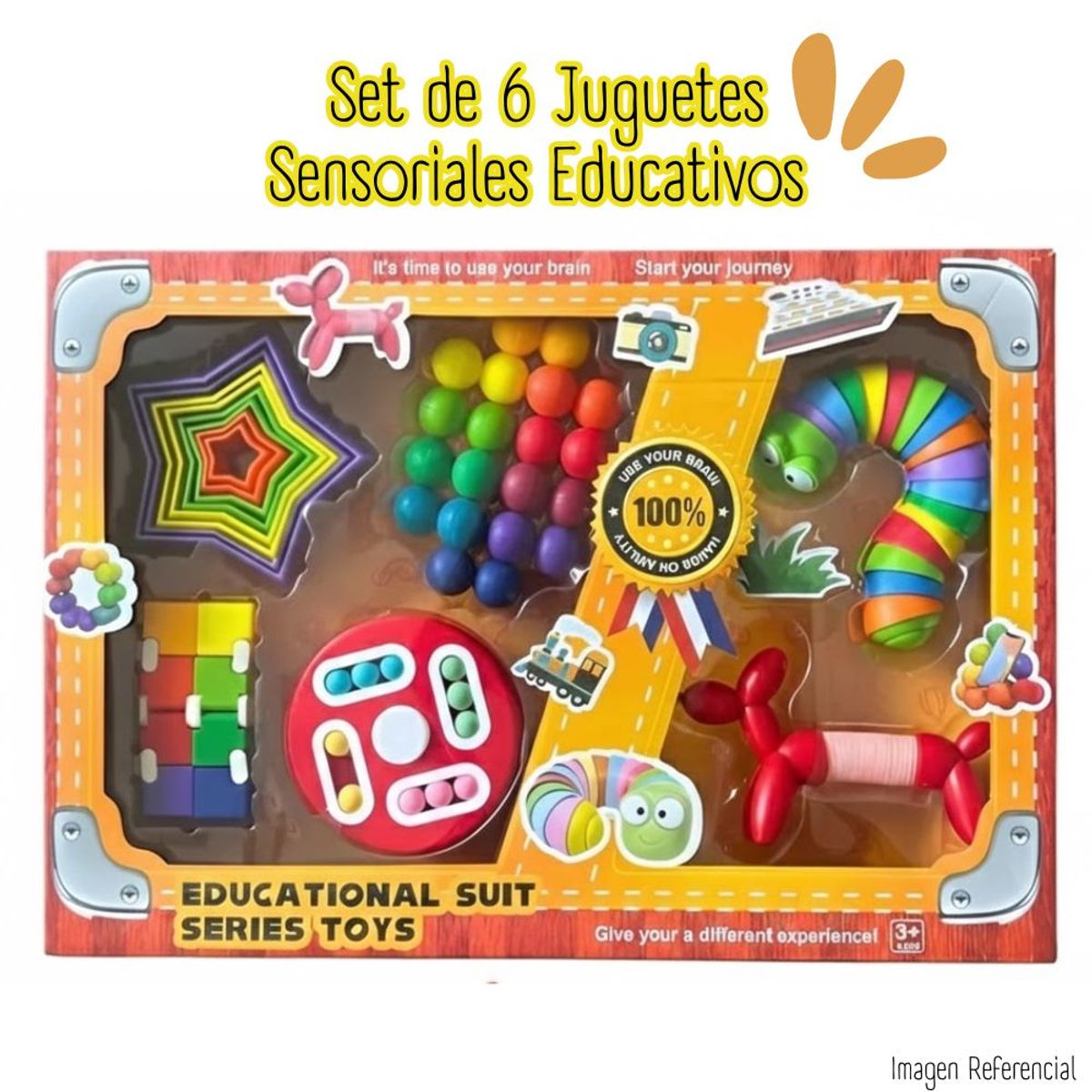 GENERICO - Set de 6 Juguetes Sensoriales Educativos