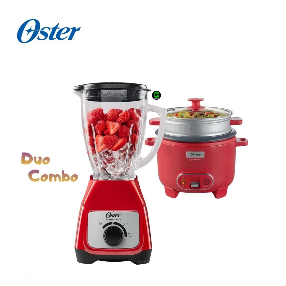 OSTER - Combo Oster Licuadora BLSTKAGRRD y Arrocera CKSTRC10DFPNK