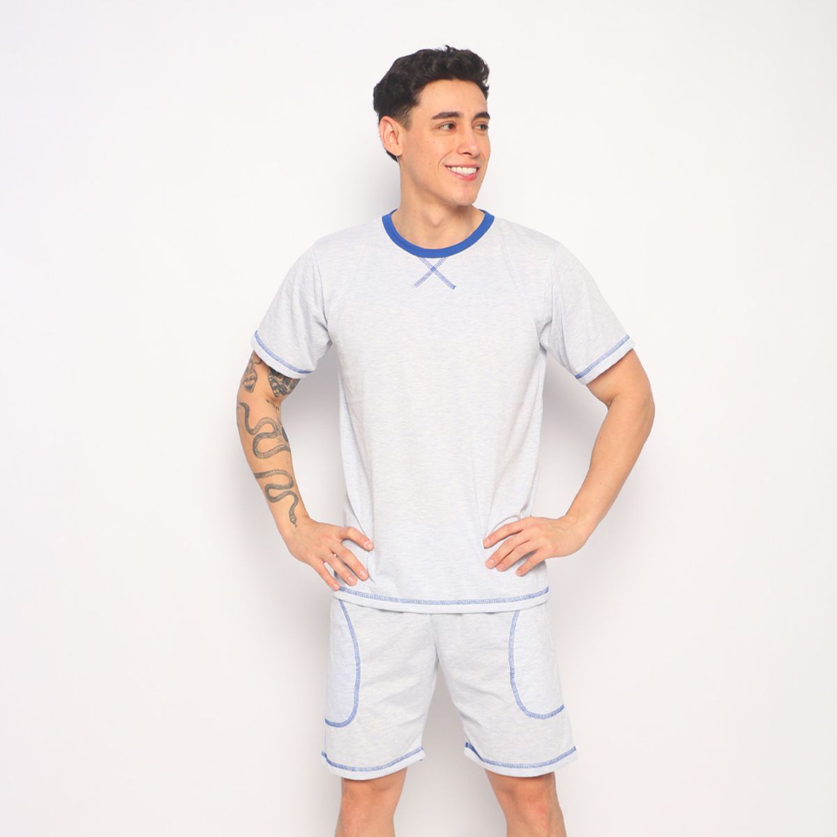 GENERICO - Pijama Algodón Hombre Jhony Melange - Inga Pijamas