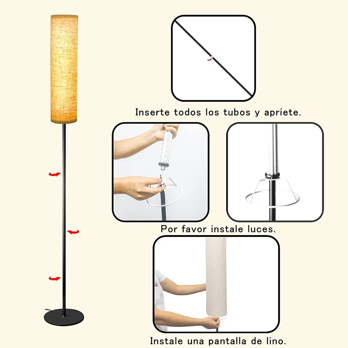 U BUY - Lámpara De Pie De Protección Ocular Control Remoto Regulable