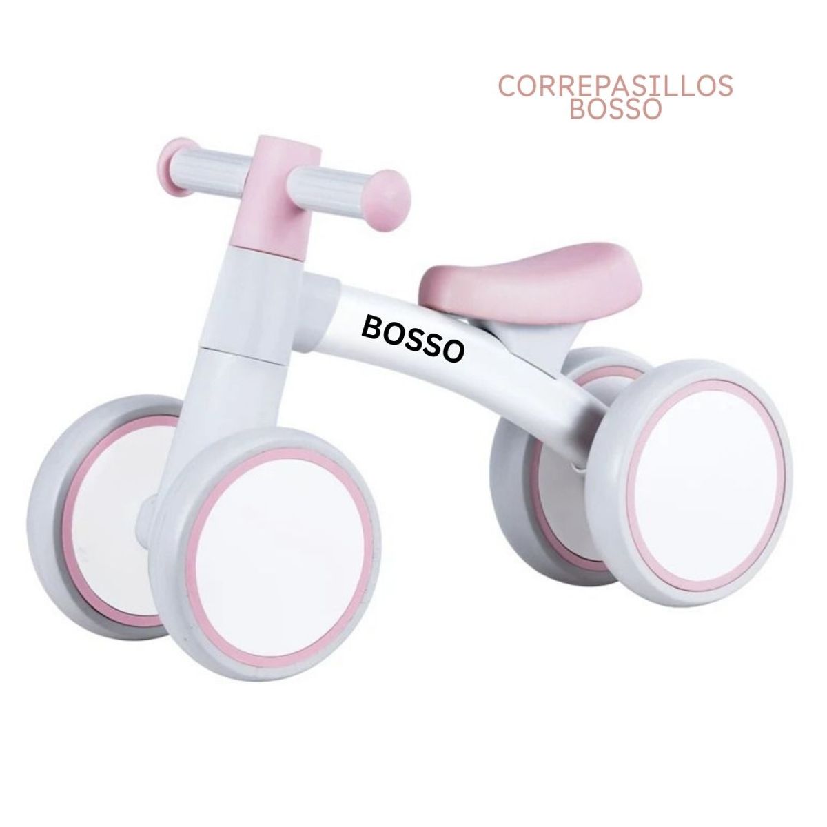 GENERICO - Bicicleta Correpasillos para Niños Bosso 4 ruedas color Rosado