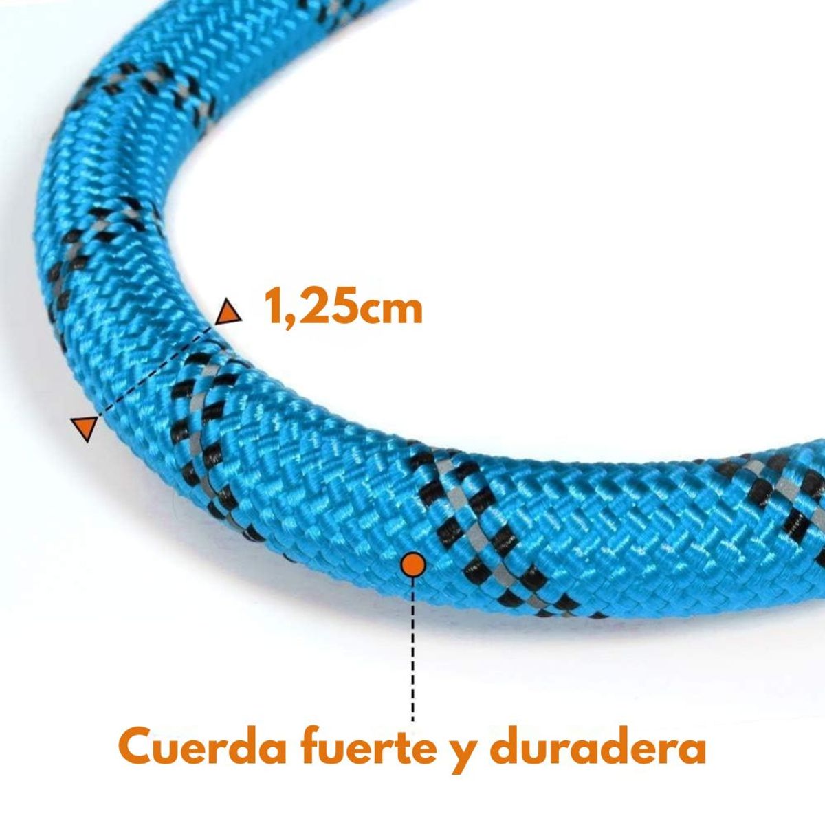 Correa para Perro Reflectante con Asa Acolchada Metro Cincuenta de Largo Color Azul Claro, marca IMPORTADO MC - Foto 2