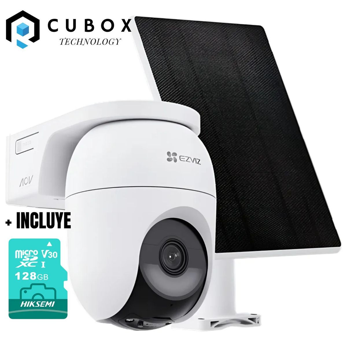 OEM - Cámara De Vigilancia Ezviz Cb8 Lite 4mp Seguridad Hd Blanco + Micro Sd 128gb