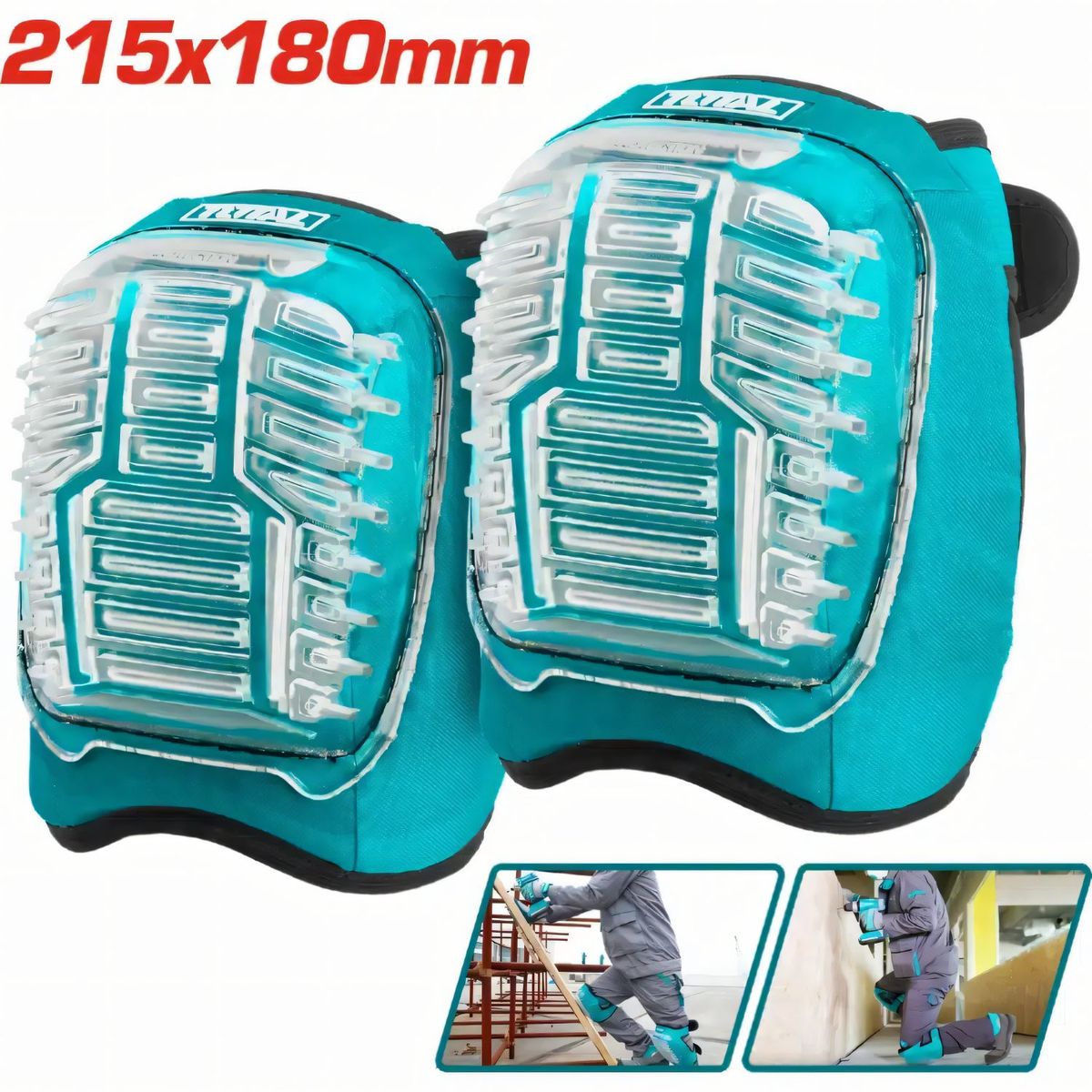 Total Tools - Rodilleras De Trabajo Pvc Con Escudo Industrial - THKPT0201