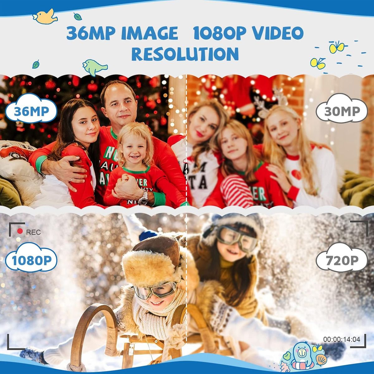 U BUY - Cámara Digital 1080p Fhd Video Audio Webcam Principiante