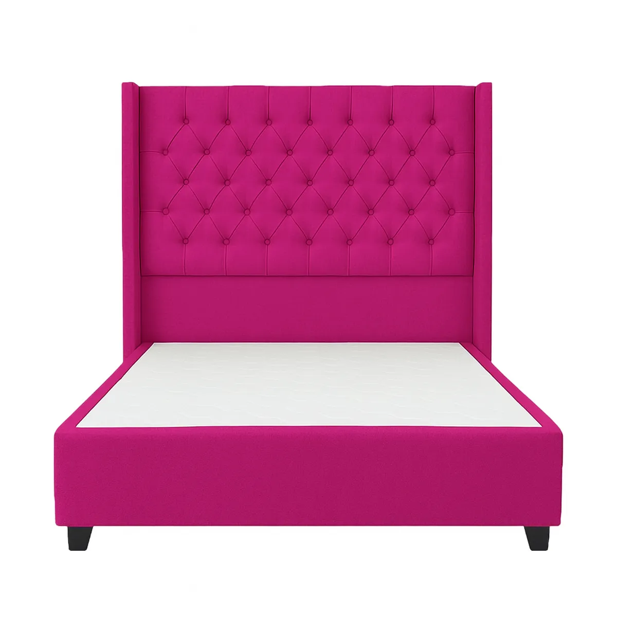 Cama Tapizada Confort Capitoné Fucsia 1.5 Plz, marca GENERICO - Foto Principal