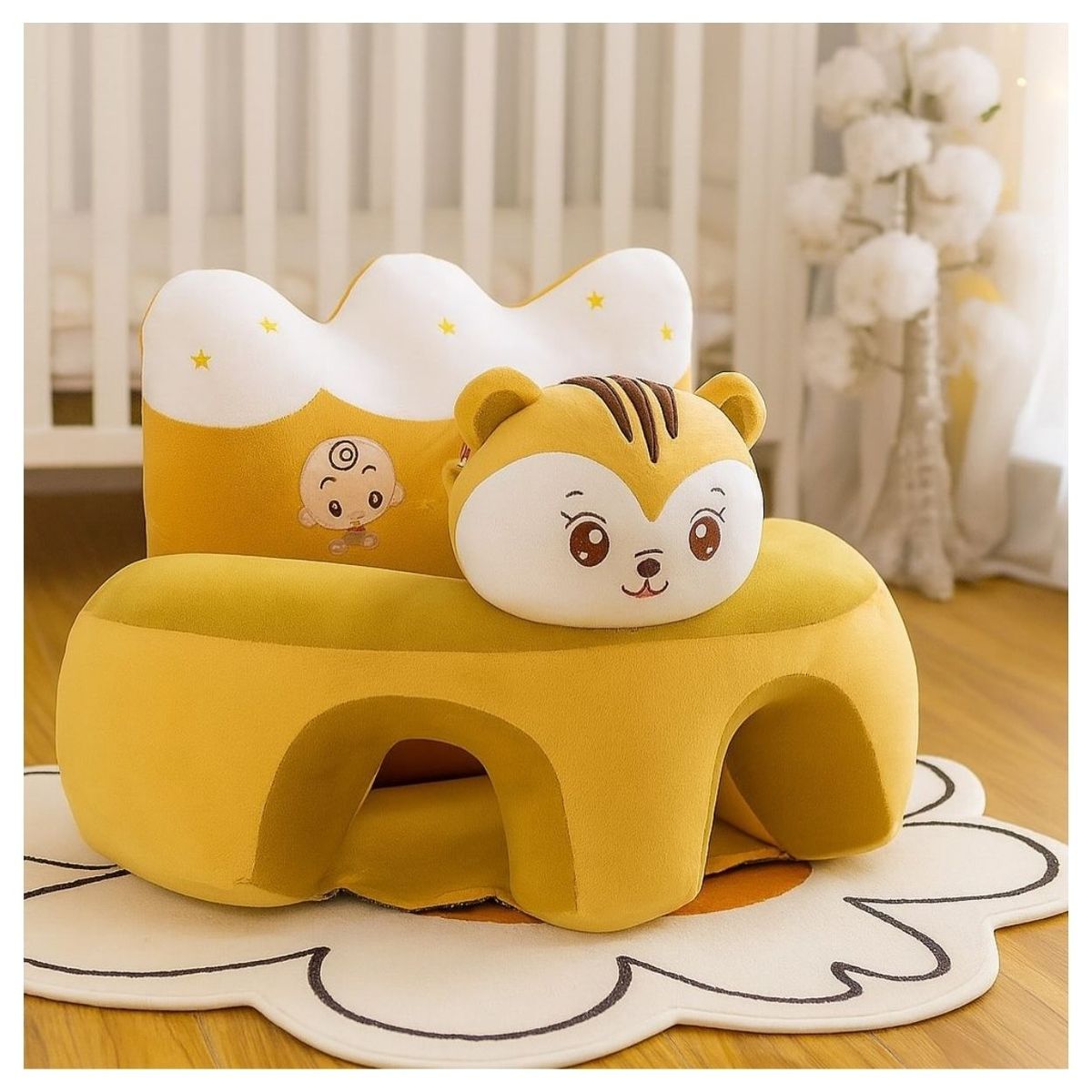 GENERICO - Asiento de Apoyo para Bebé - Sentador Suave Modelo Animalitos Divertidos