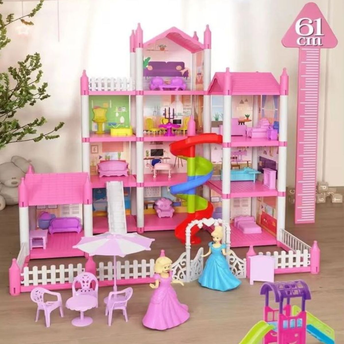 GENERICO - Juguete Castillo de Princesas 215 Piezas con Luces