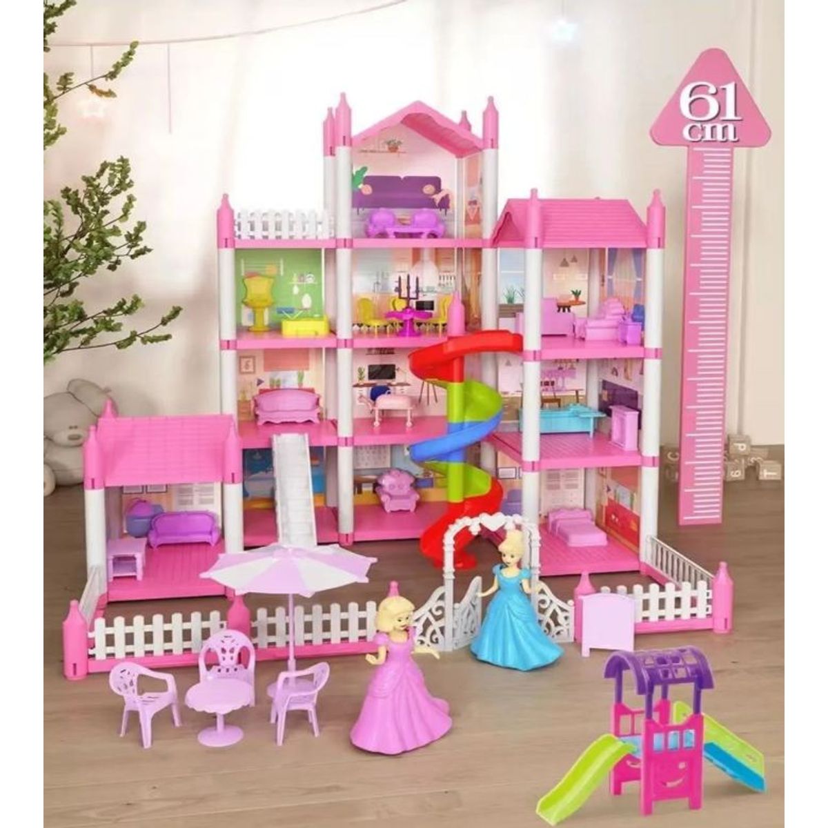 GENERICO - Juguete Castillo de Princesas 215 Piezas con Luces