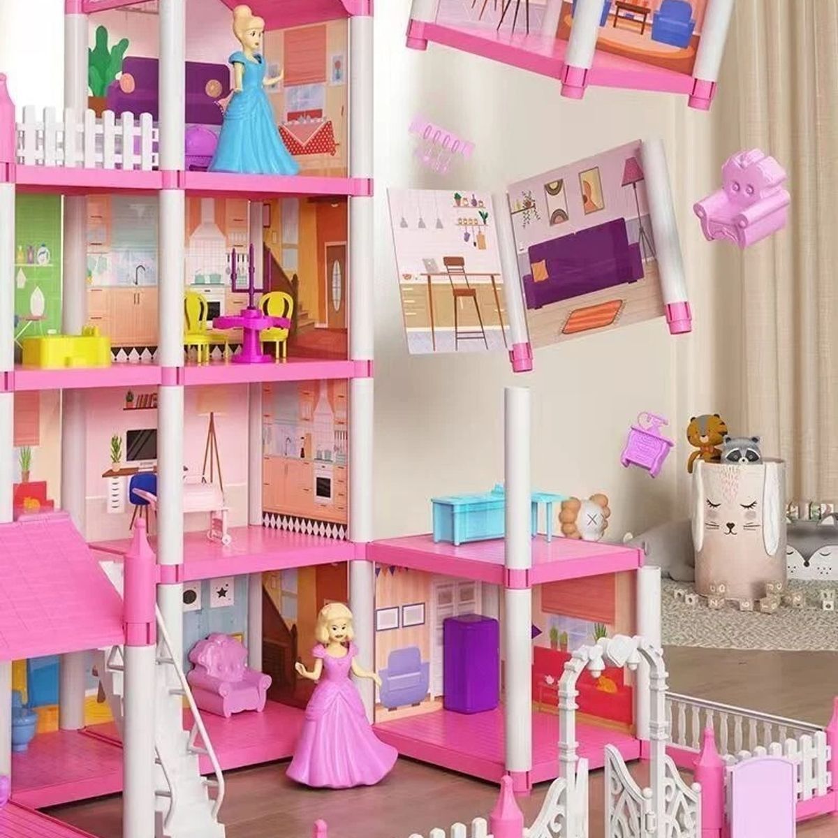 GENERICO - Juguete Castillo de Princesas 215 Piezas con Luces