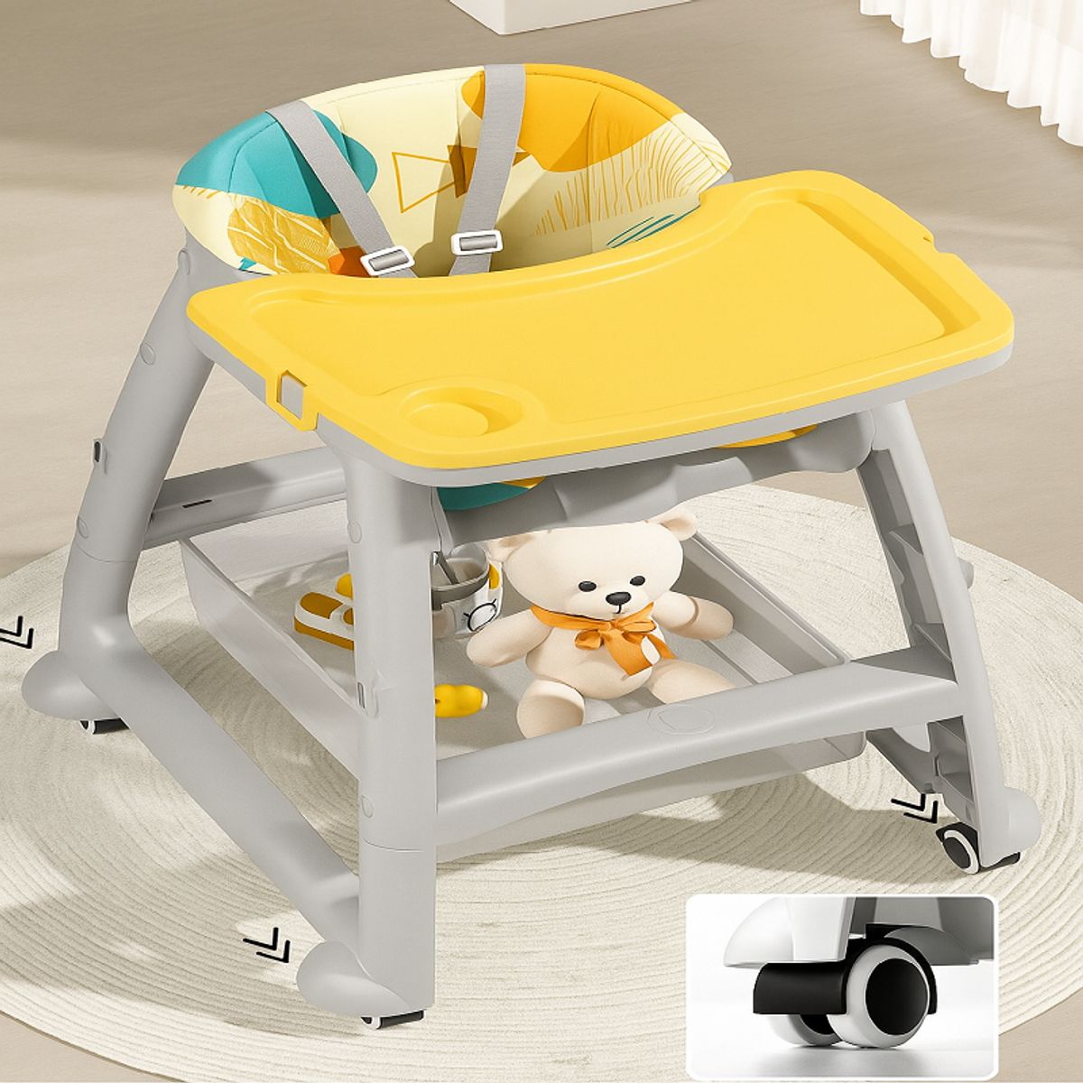 GENERICO - Silla Comedor para Bebes Bandeja Amarillo
