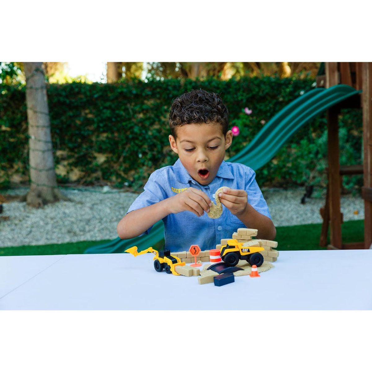 CAT - Cat Juguete de Construcción con 2 Vehículos y accesorios Funrise 83408