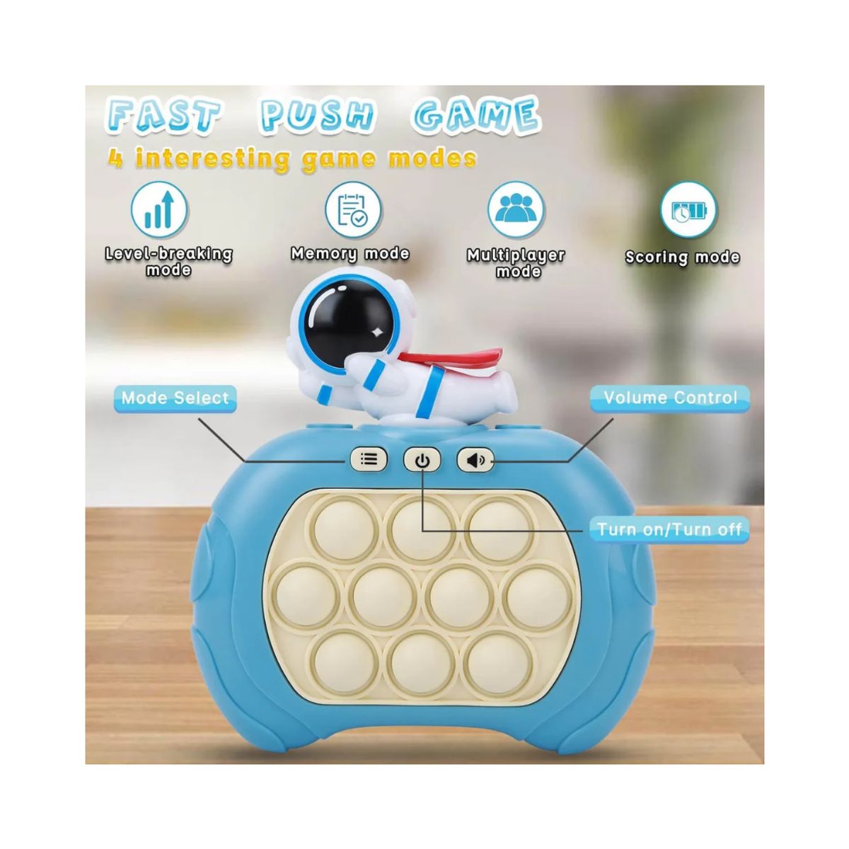 GENERICO - Pop It Electrónico Astronauta Para Entrenamiento Memoria y Velocidad • Juguete Sensorial Niños