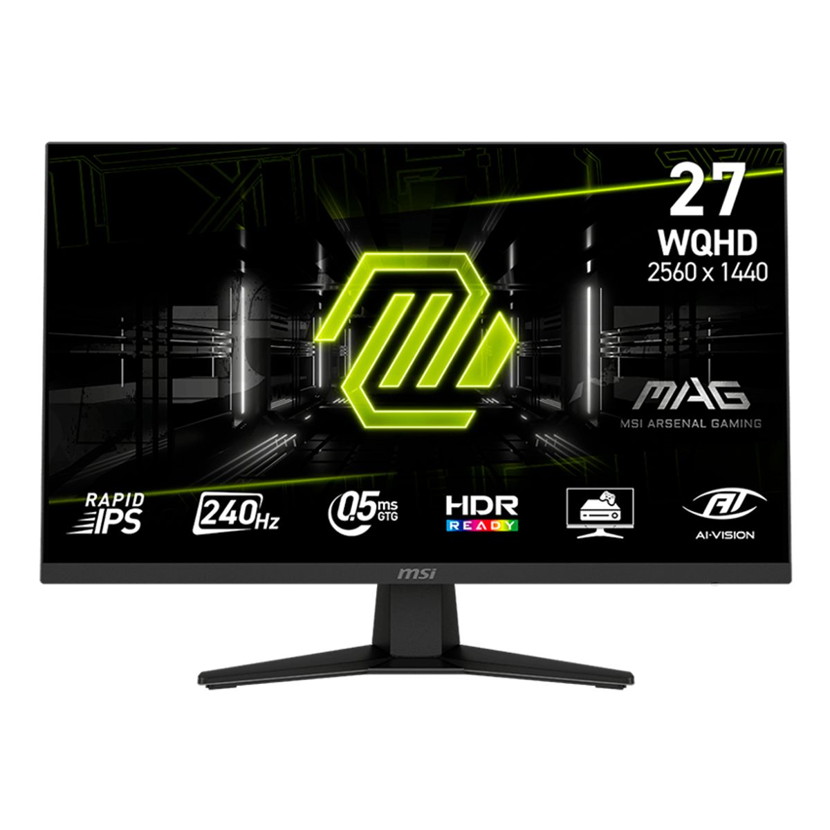 Msi - Monitor MSI MAG 274QF X24 27 WQHD 240Hz Rapid IPS 05ms HDR Ready FreeSync