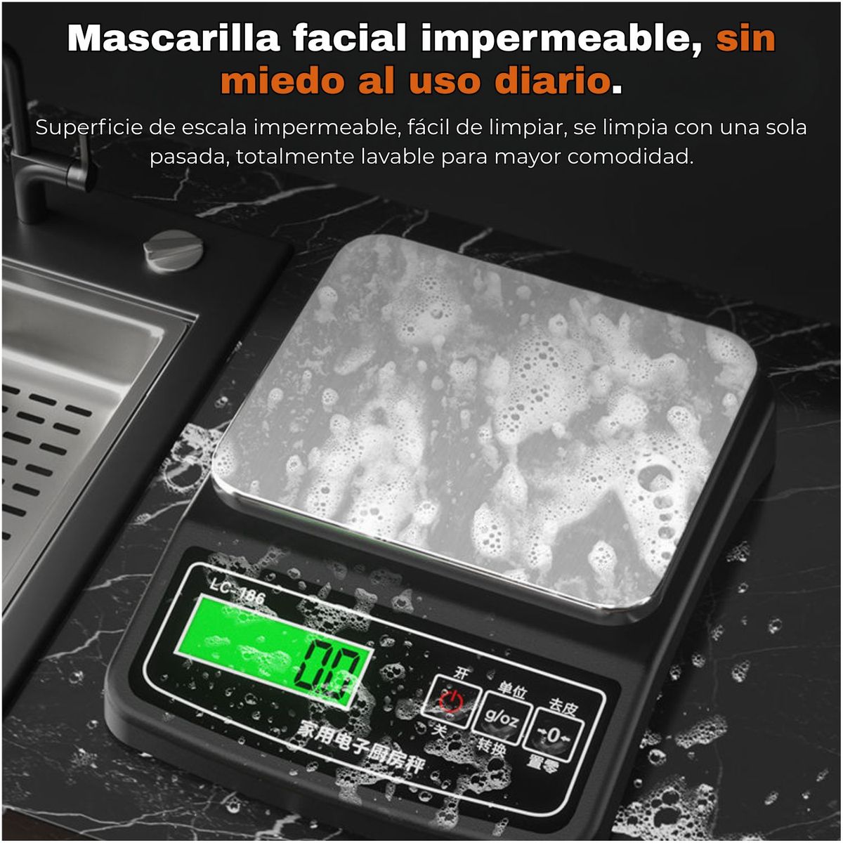 GENERICO - Balanza Digital para Repostería y Meal Prep 5kg Pantalla LCD Acero