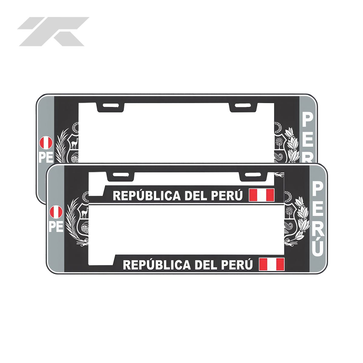GENERICO - Porta Placa Modelo Europeo Escudo Negro