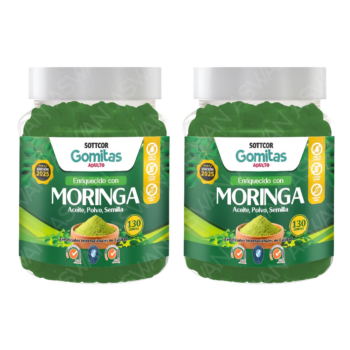 GENERICO - Pack x2 Gomitas Moringa 130 Uds Sottcor