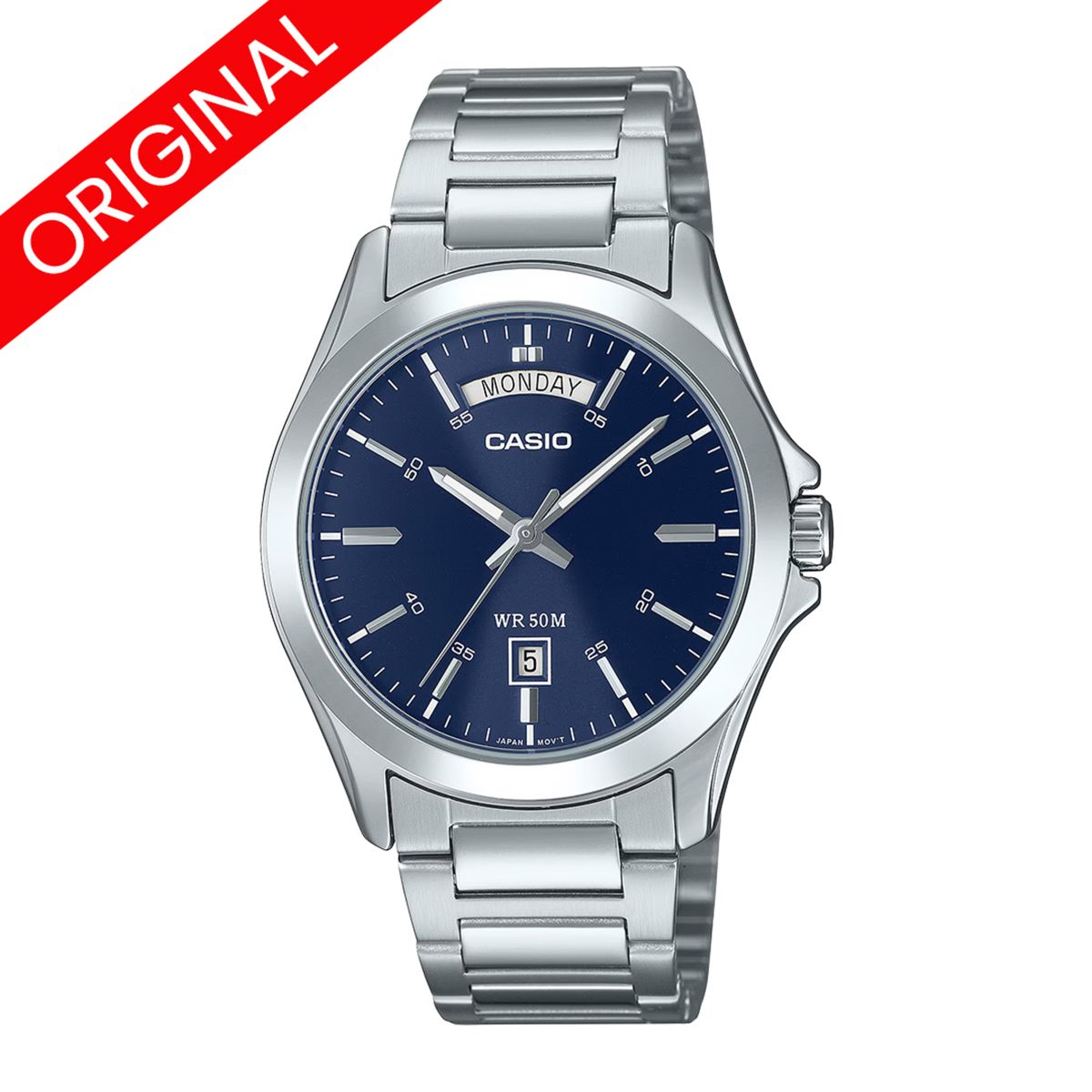 CASIO - RELOJES CASIO ORIGINAL MTP-1370D AZUL  CAS-76