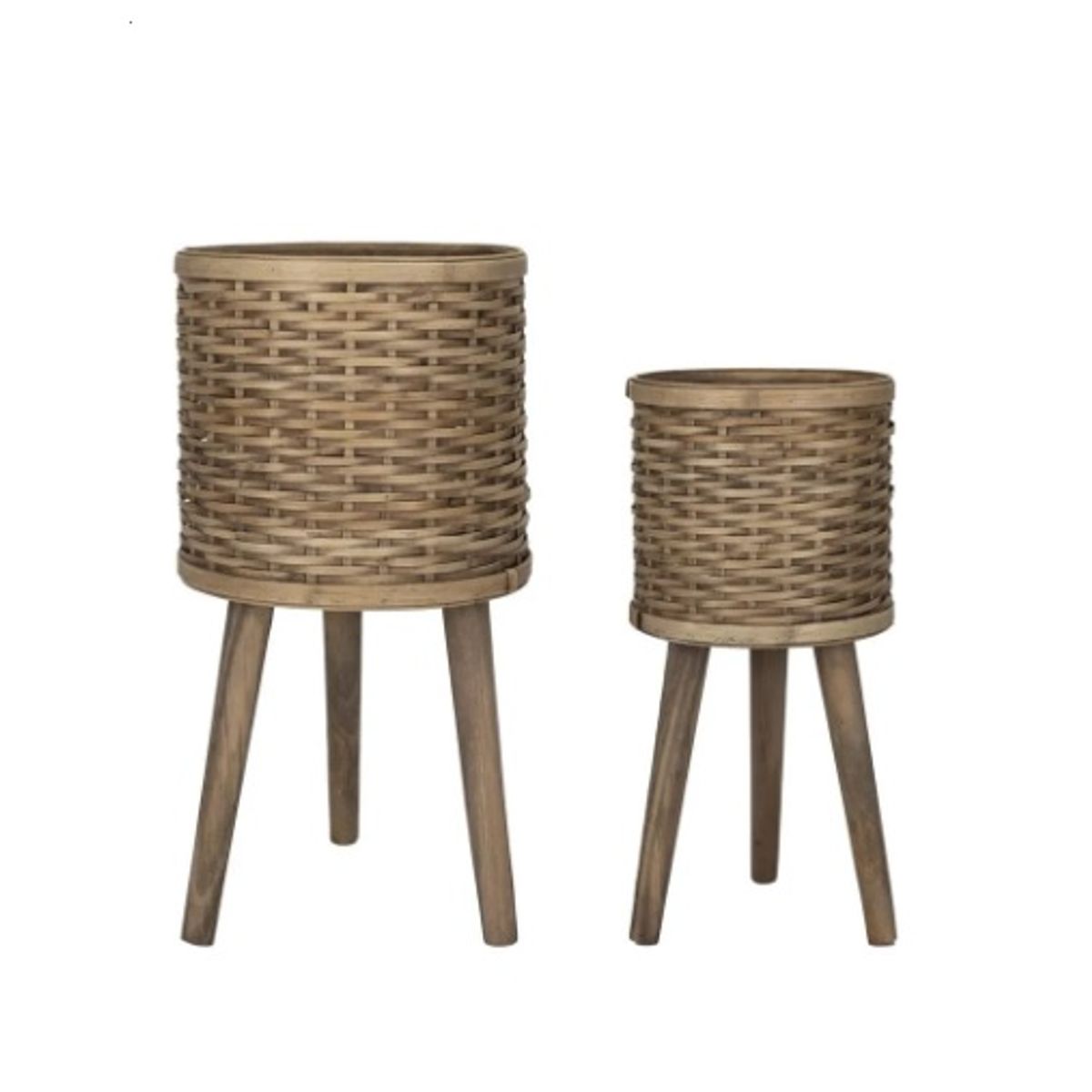 GENERICO - Setx2 Macetas con Patas Bambú