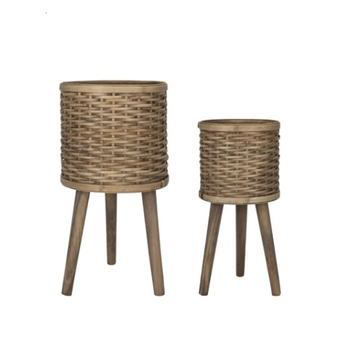 GENERICO - Setx2 Macetas con Patas Bambú