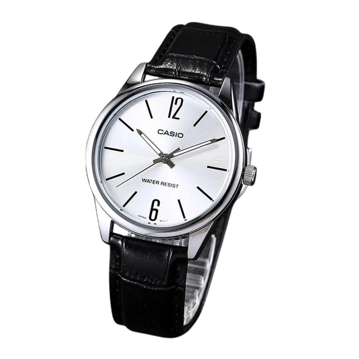 CASIO - Reloj Casio MTP-V005L-7BU Hombre Cuero Negro