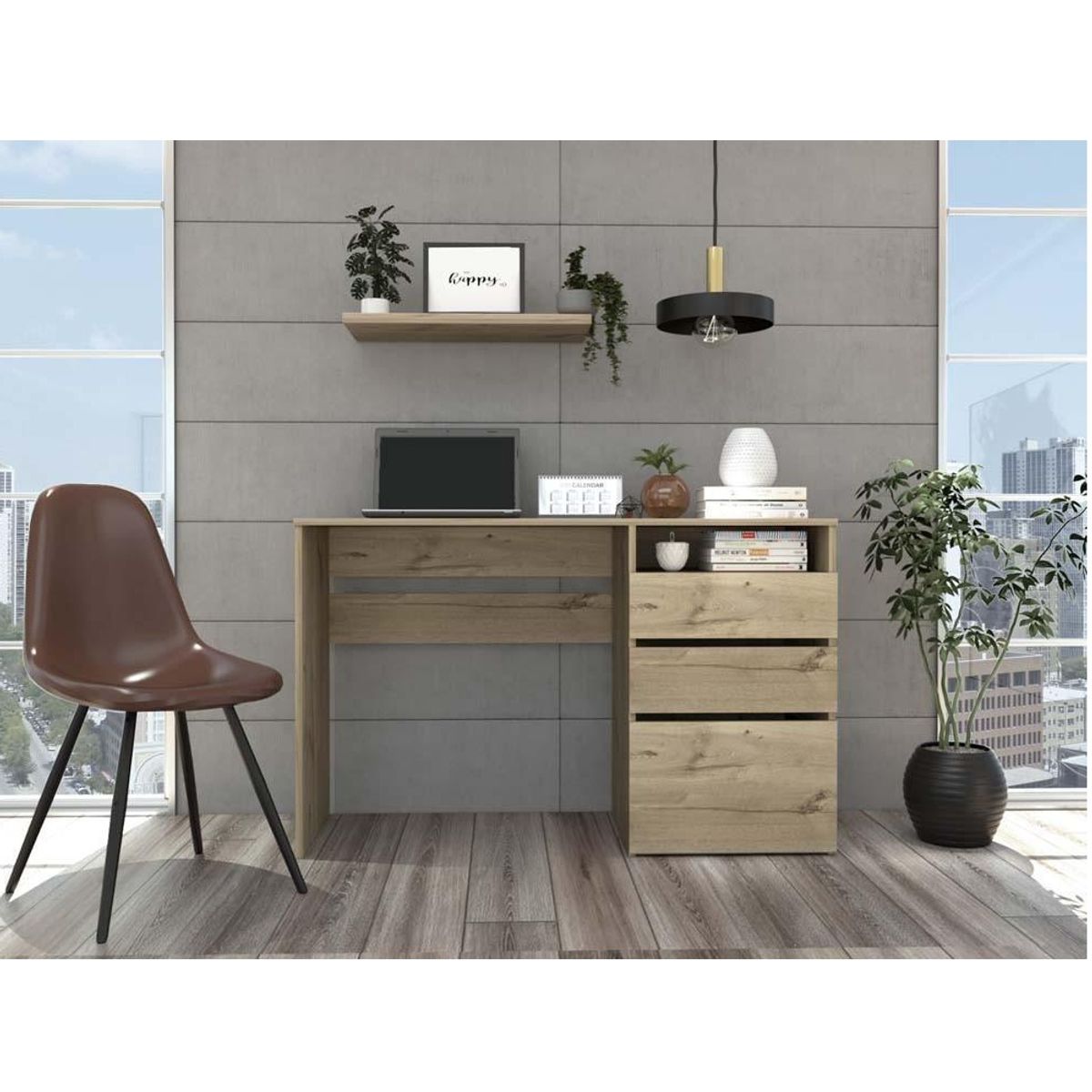 R&R MUEBLES - Escritorio Moderno 3 Cajones Tony Duna R&R MUEBLES