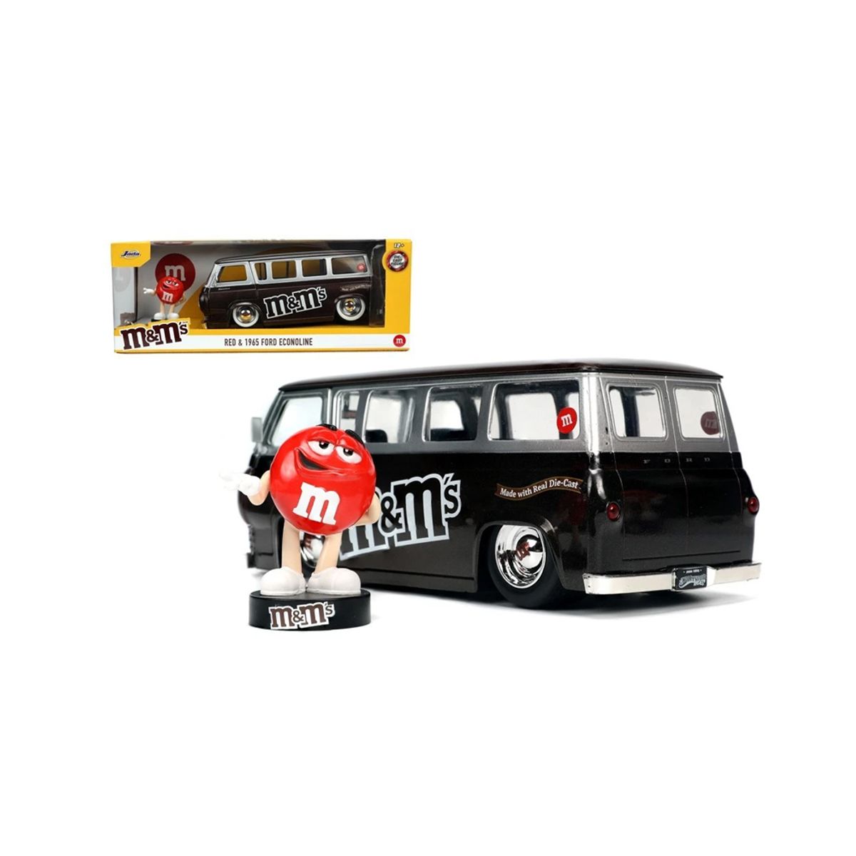 JADA TOYS - JADA M M RED 1965 FORD ECONOLINE DIE CAST BROWN 32027