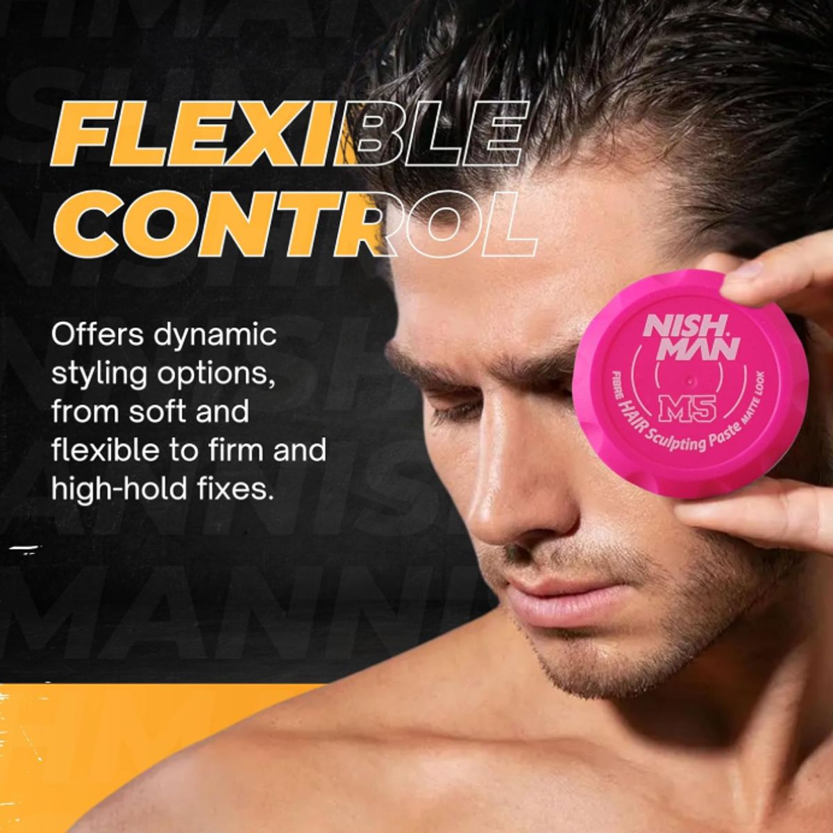 GENERICO - Cera NishMan M5 Fibre Matte Ultra fuerte Sin Brillo 100 ml
