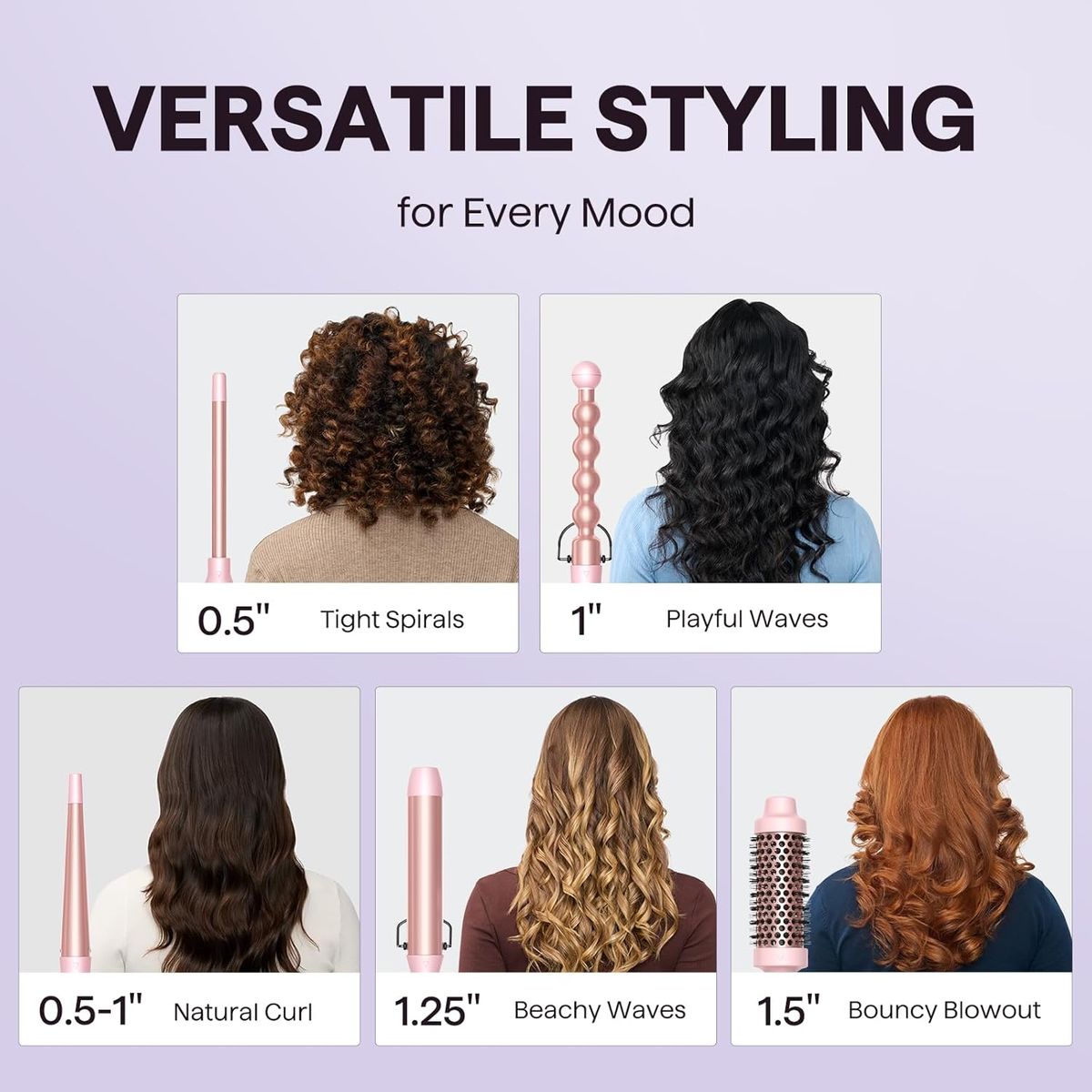 GENERICO - Wavytalk Original Vara Rizadora/Ondulador de Pelo 5 en 1
