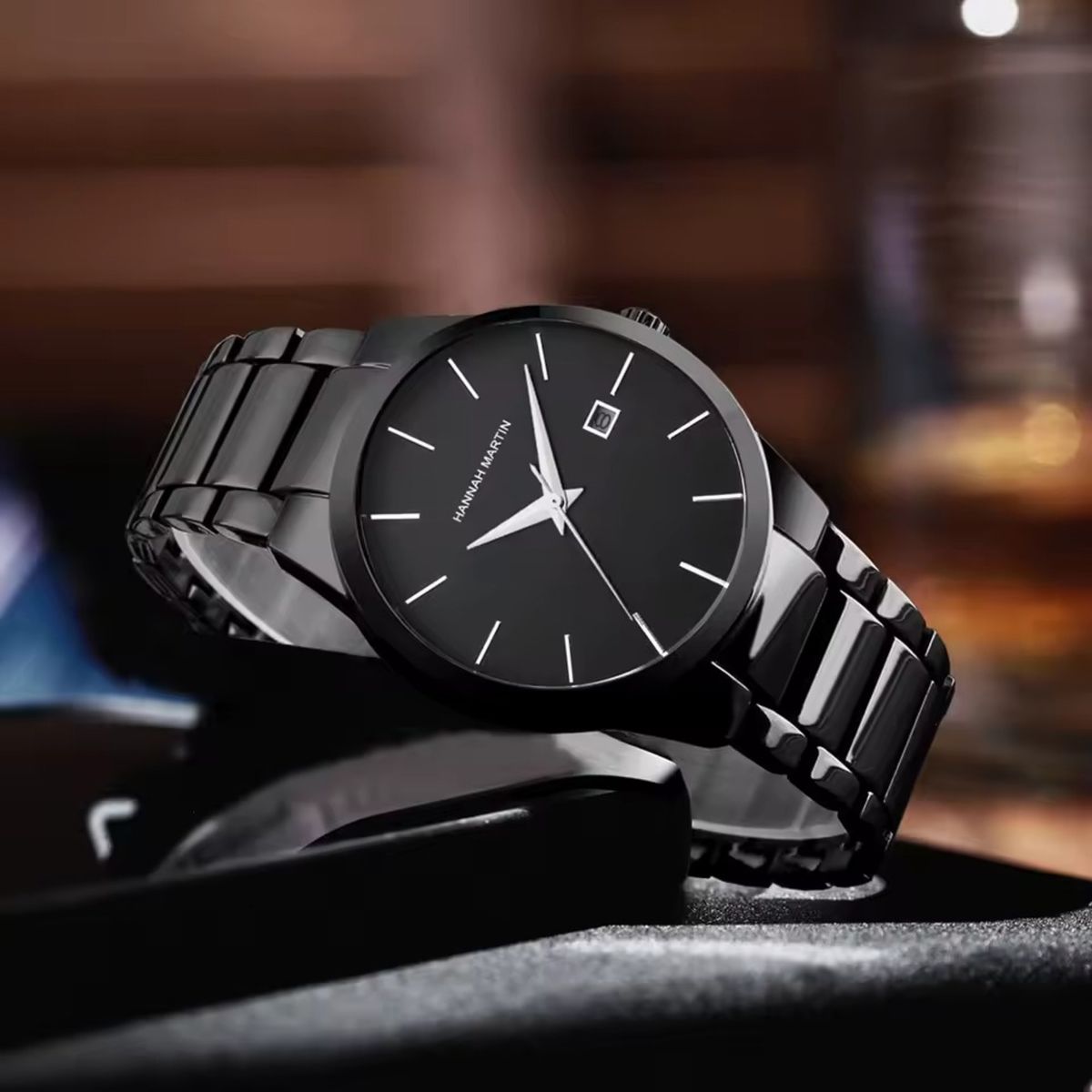 HANNAH MARTIN - RELOJ HANNAH MARTIN ORIGINAL ELEGANTE NEGRO  HAN-103