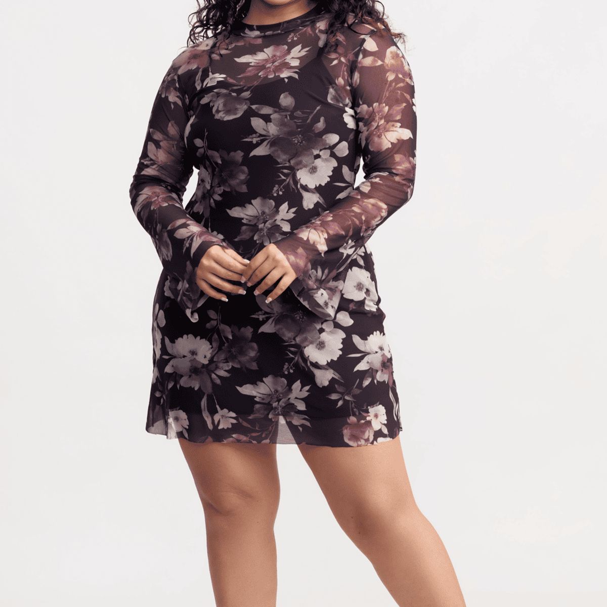 MISS LADY - Vestido de tul Hilary Magnolias + vestido interno de forro