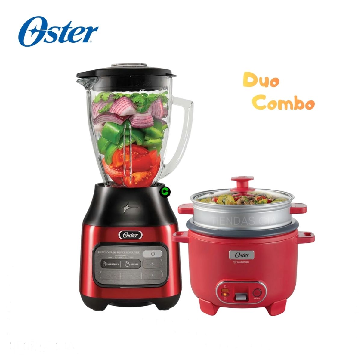 OSTER - Combo Oster Licuadora 3 velocidades y Arrocera CKSTRC10DFPNK