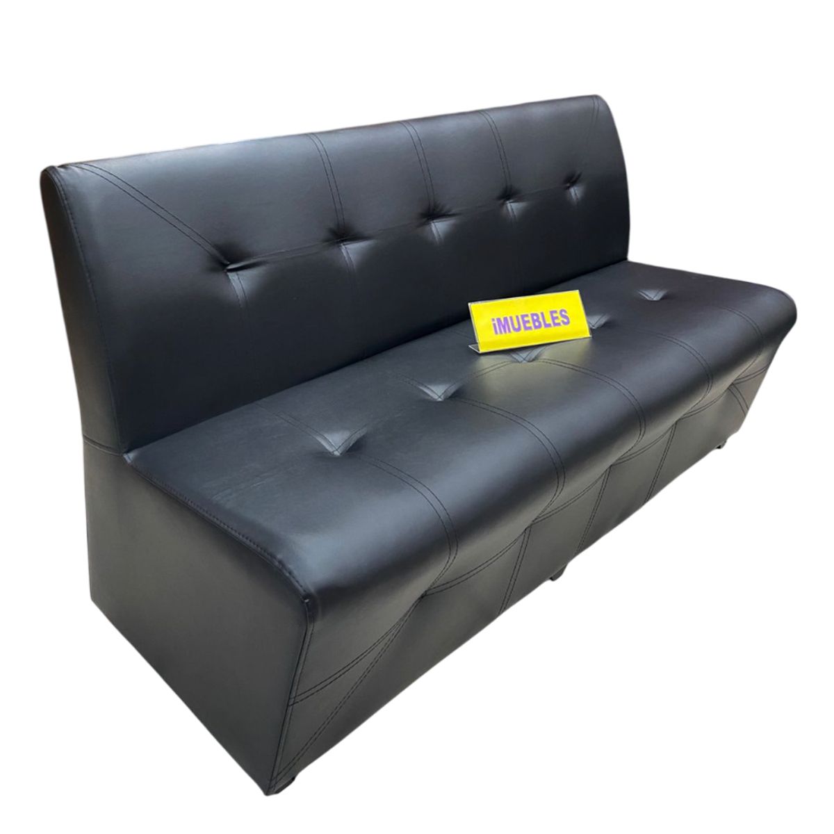 TEMEL - Sillón Triple Sillón Modular Sillón de espera Negro