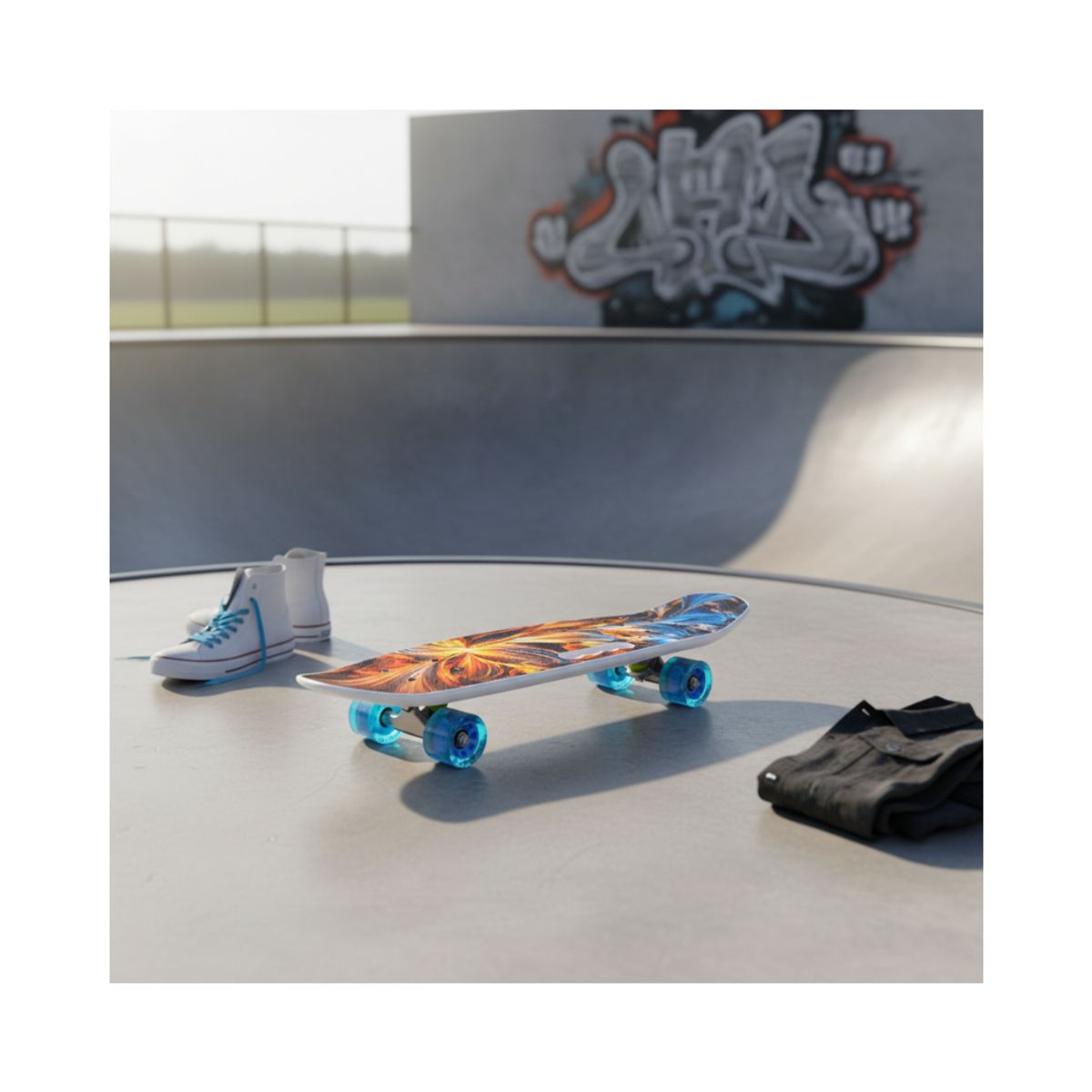 GENERICO - Patineta Skate 65 cm Niño y Joven • Mini Cruiser Estable • Ruedas PU Suaves con Luces