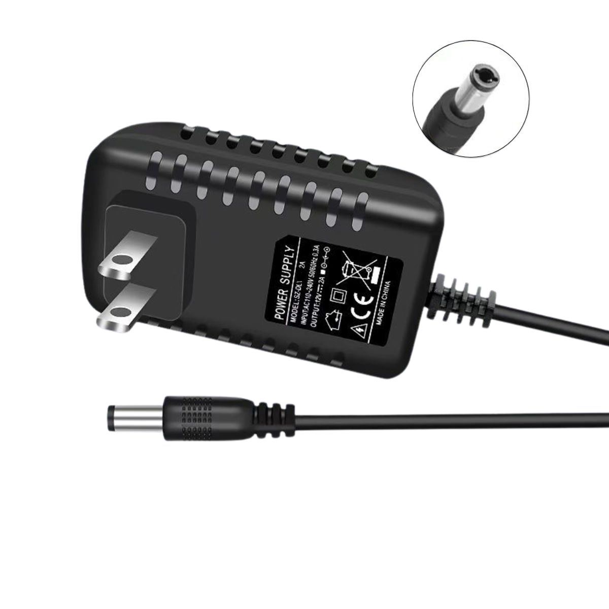 GENERICO - Fuente de Poder 5V 2A DC 5.5mm Adaptador Transformador Estabilizador Cargador