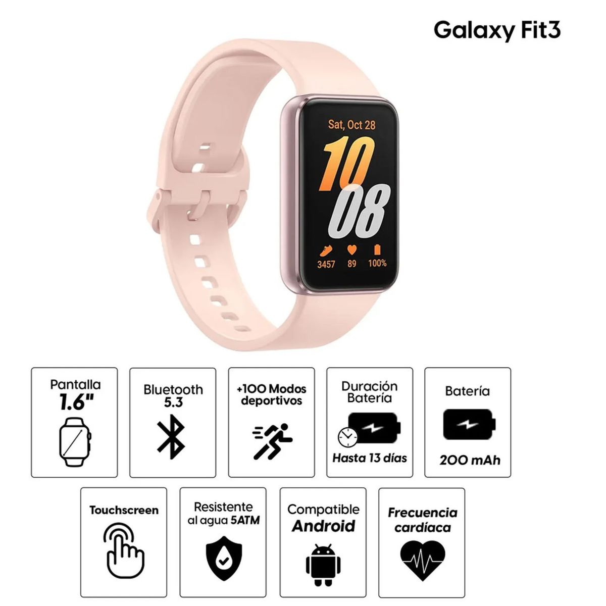SAMSUNG - Smartwatch Samsung Galaxy Fit 3 Rosa