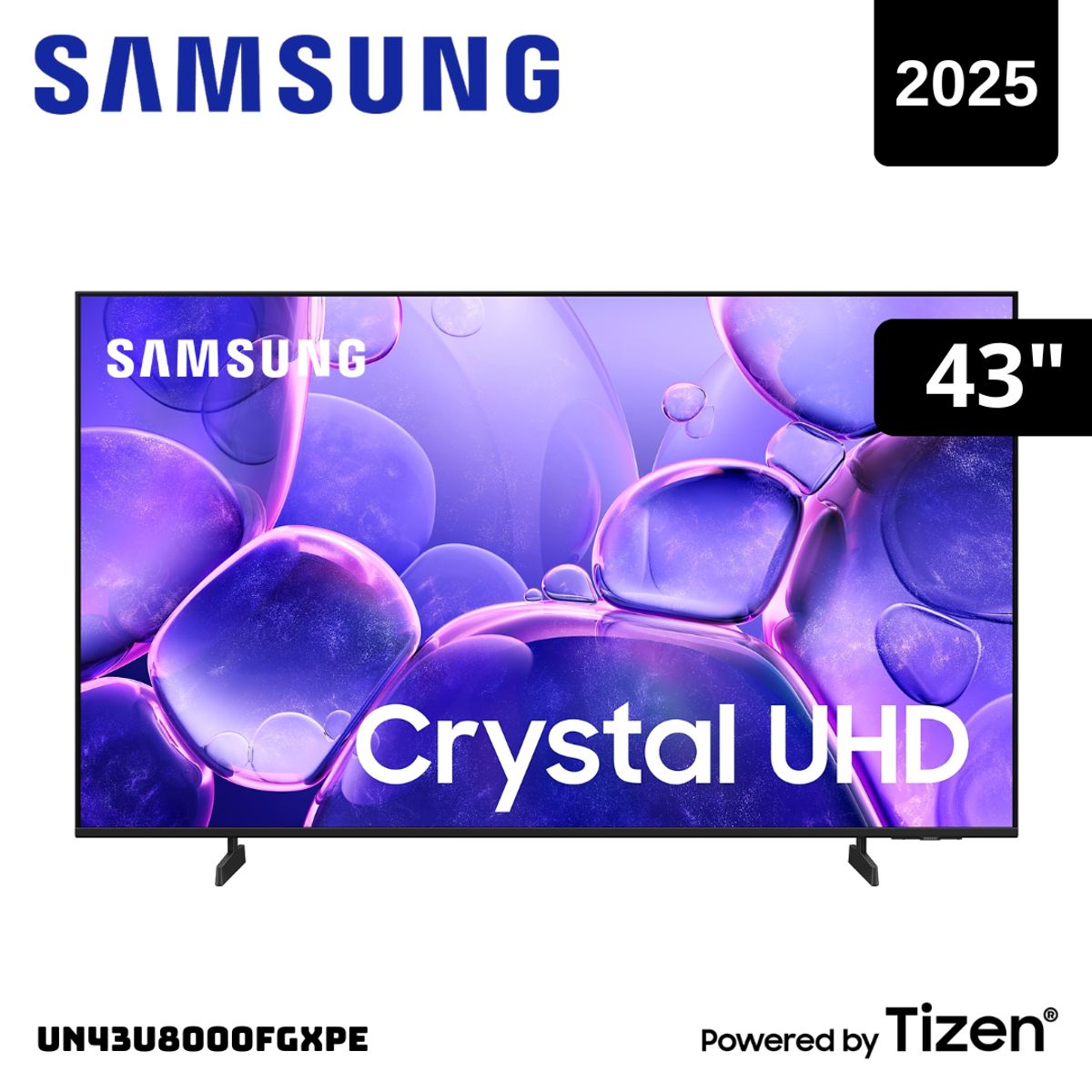 SAMSUNG - TELEVISOR SAMSUNG 43 SMART TV TIZEN OS 4K CRYSTAL UHD LED 2025 - UN43U8000FGXPE
