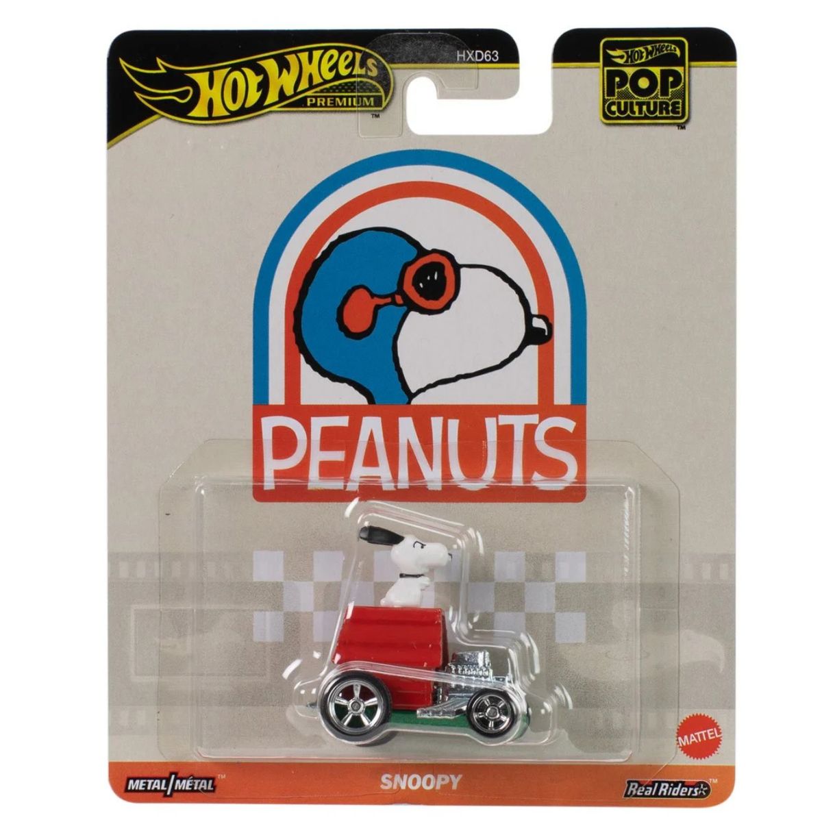 HOT WHEELS - Hot Wheels Premium Peanuts Snoopy rojo - auto metal Pop Culture 2025