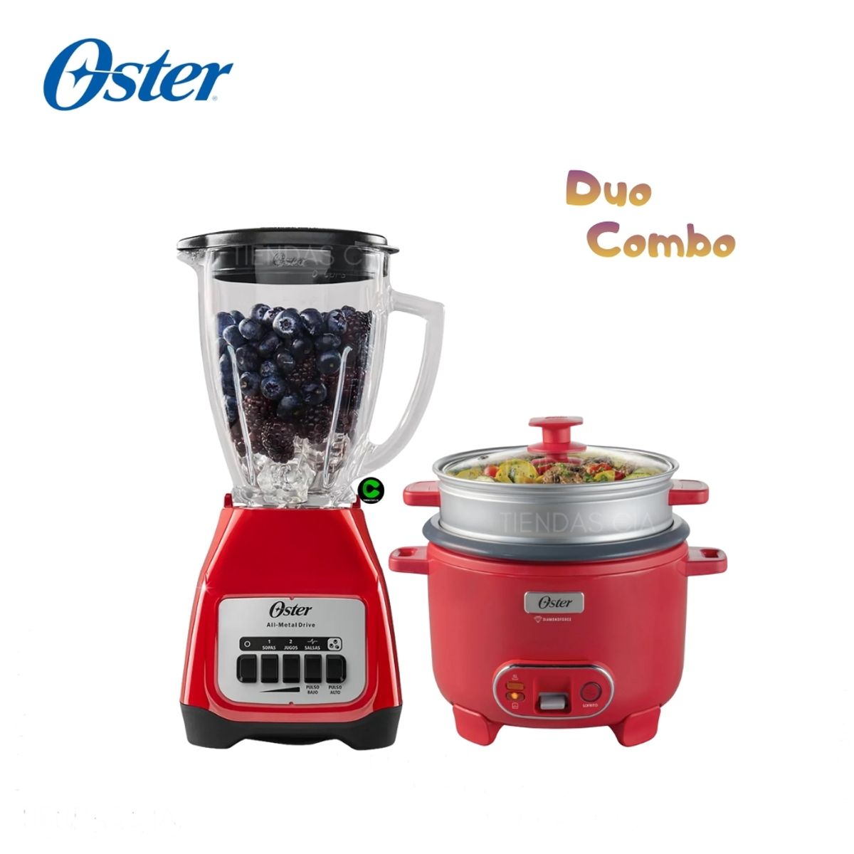 OSTER - Dúo Oster Licuadora  BLSTKAGRPB Y Olla Arrocera CKSTRC10DFPNK