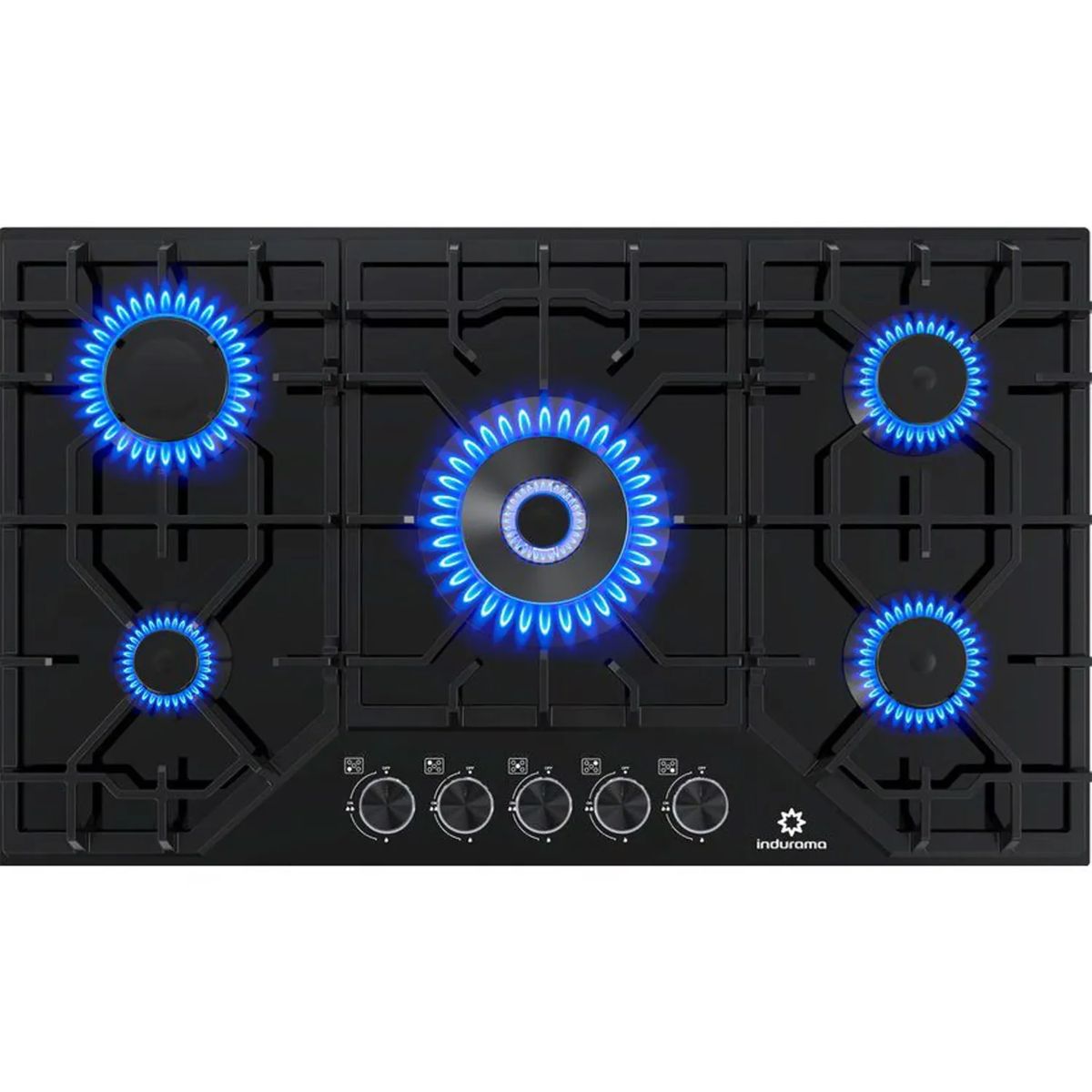 INDURAMA - Encimera a Gas Indurama 5 Quemadores EGASI-905CGNE – Negro