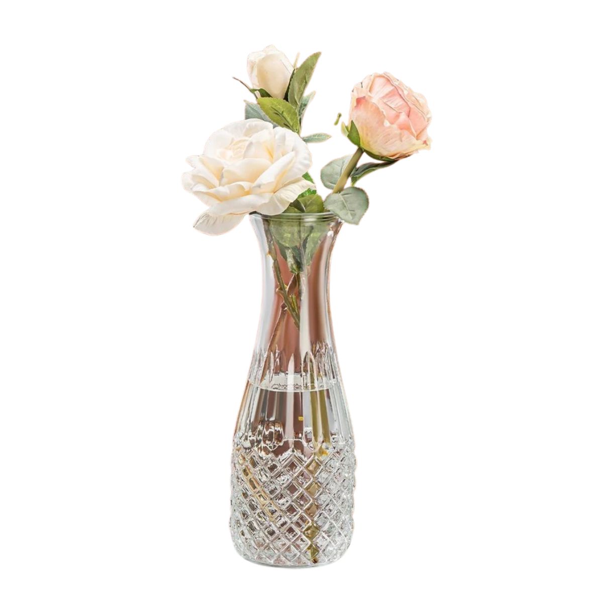GENERICO - Florero jarrón decorativo de vidrio